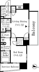 パークアクシス梅田 1LDKの間取図画像
