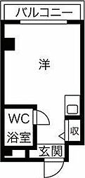プレアール吹田泉町2 ワンルームの間取図画像