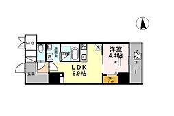 グランセジュール江坂パーカー江坂ビル 1LDKの間取図画像