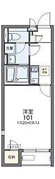 レオパレスレオネクスト山手町 1Kの間取図画像