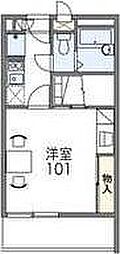 レオパレスリビエールブランシェ 1Kの間取図画像