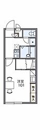 レオパレスシオン 1Kの間取図画像