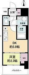 セレニテ江坂グランデ 1DKの間取図画像