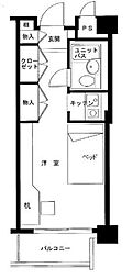 ビエラコート高槻 ワンルームの間取図画像