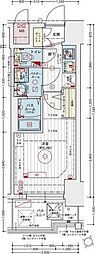 エステムコート新大阪XVIIベイス 1Kの間取図画像