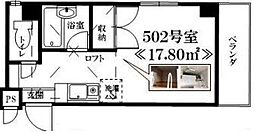 サクセス江坂 ワンルームの間取図画像