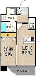 PREGIOESAKA2 1LDKの間取図画像