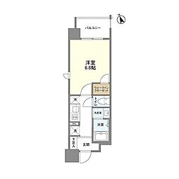 リビオメゾン西天満 1Kの間取図画像