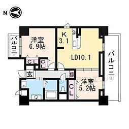 SerenityJIN 2LDKの間取図画像