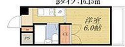R&E関大前マンション 1Kの間取図画像