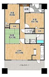 グランコート岸和田小松里町 3LDKの間取図画像