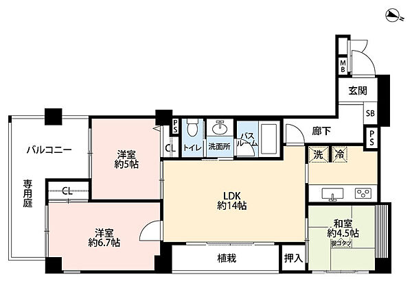 間取りを拡大表示