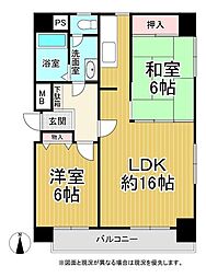 ライオンズマンション姫路平野町 2LDKの間取図画像