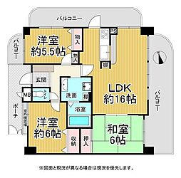 ライオンズマンション姫路野里 3LDKの間取図画像
