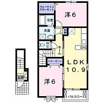 福岡県八女郡広川町大字新代1番地1（賃貸アパート2LDK・2階・57.21㎡） その2