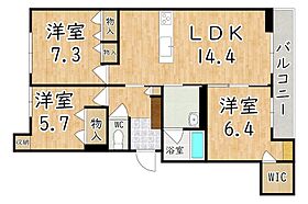 Casa BlancaII  ｜ 奈良県北葛城郡広陵町馬見中１丁目（賃貸マンション3LDK・3階・74.83㎡） その1