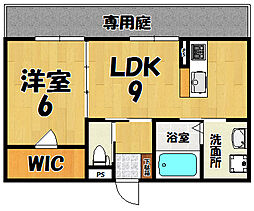 シャーメゾン七条 1階1LDKの間取り