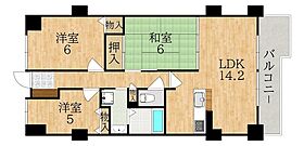 ヴィルヌーブ学園前IIIセンフォニ  ｜ 奈良県奈良市学園中５丁目（賃貸マンション3LDK・3階・70.01㎡） その2