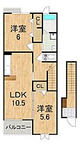 サニーヒルB  ｜ 奈良県生駒郡三郷町勢野北４丁目（賃貸アパート2LDK・2階・56.47㎡） その2