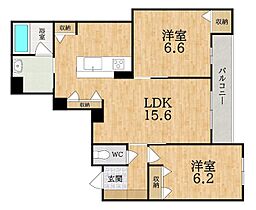 Stella（ステラ）  ｜ 奈良県大和郡山市茶町（賃貸マンション2LDK・2階・62.92㎡） その2