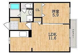 ブリッサ  ｜ 奈良県大和郡山市南大工町（賃貸アパート1LDK・1階・41.50㎡） その2