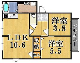 サンハイムB  ｜ 京都府木津川市兜台６丁目（賃貸アパート2LDK・1階・47.00㎡） その2