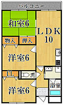 奈良県生駒市辻町（賃貸マンション3LDK・3階・57.00㎡） その2