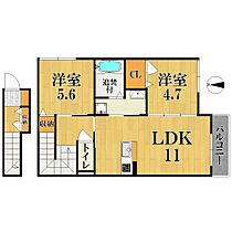 Pearlさほ  ｜ 奈良県奈良市法蓮町（賃貸アパート2LDK・2階・59.89㎡） その2