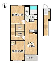 奈良県奈良市高畑町（賃貸アパート2LDK・2階・58.60㎡） その2