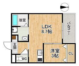 奈良県奈良市法蓮町（賃貸アパート1LDK・2階・29.48㎡） その2