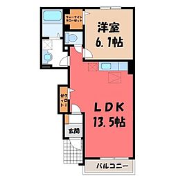 ソレイユ 1LDKの間取図画像