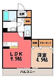 D-roomPaseo 1LDKの間取図画像