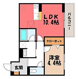 D-Gran 飯田町 1LDKの間取図画像