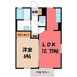 東武伊勢崎線 館林駅 バス30分 大谷町下車 徒歩6分 2階/-