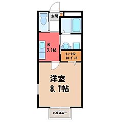 エクセレンテD 1Kの間取図画像