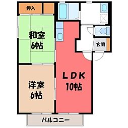 ポートストークC 2LDKの間取図画像