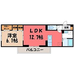 シャトー SANA 1LDKの間取図画像