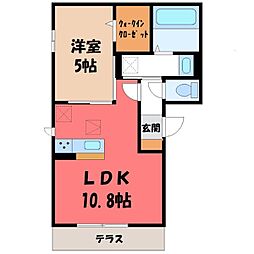 オッツ 1LDKの間取図画像