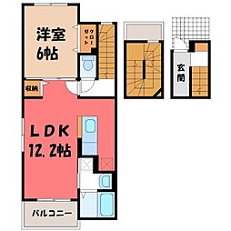 プラウドリィ・モデッサ 1LDKの間取図画像