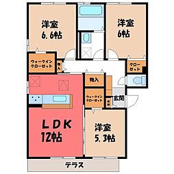 レジーア 3LDKの間取図画像