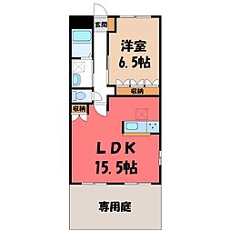 グリーンハイム 1LDKの間取図画像