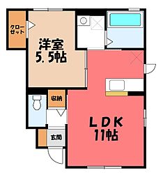 未来譜 1LDKの間取図画像