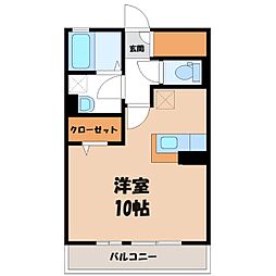 グランブリック ワンルームの間取図画像
