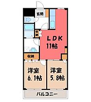 群馬県太田市由良町（賃貸アパート2LDK・2階・51.30㎡） その2