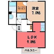 茨城県古河市原町（賃貸アパート1LDK・2階・42.70㎡） その2