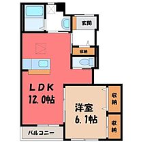 茨城県古河市釈迦（賃貸アパート1LDK・1階・43.61㎡） その2