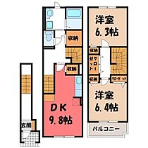 茨城県古河市静町（賃貸アパート2LDK・2階・70.28㎡） その2