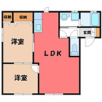 群馬県太田市内ケ島町（賃貸アパート2LDK・2階・50.07㎡） その2