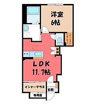 群馬県太田市東別所町（賃貸アパート1LDK・1階・43.21㎡） その2