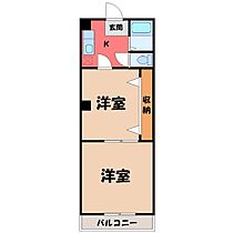 群馬県太田市浜町（賃貸マンション2K・4階・34.60㎡） その1